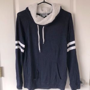 Ardene fluffy Neck Baseball Tee Long Sleeve